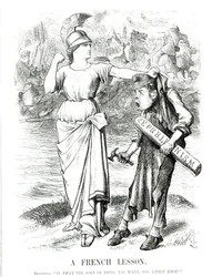 Een Franse les, cartoon uit Punch magazine, 8 april 1871